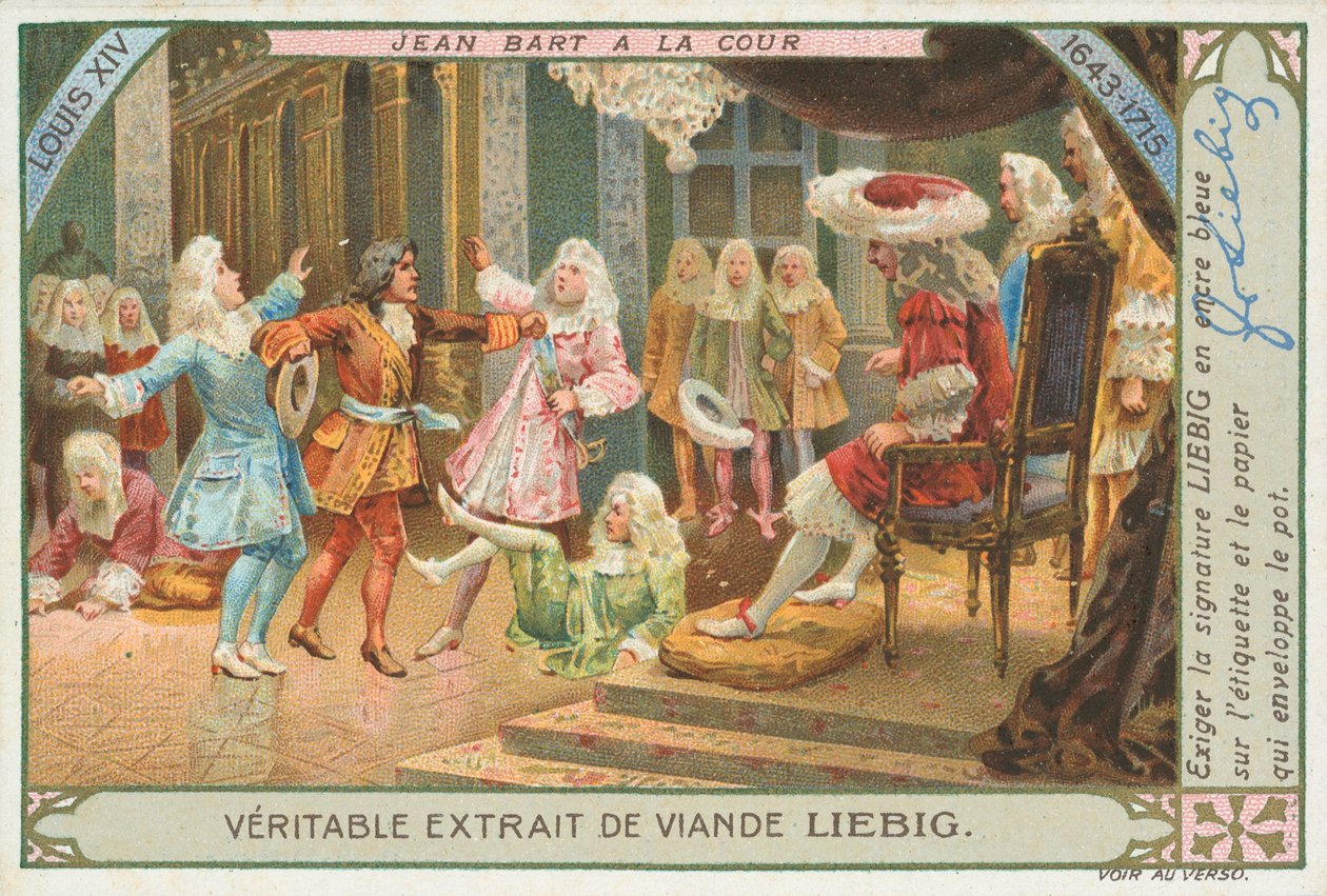 Jean Bart, tarjeta Liebig, principios del siglo XX (cromo) de European School