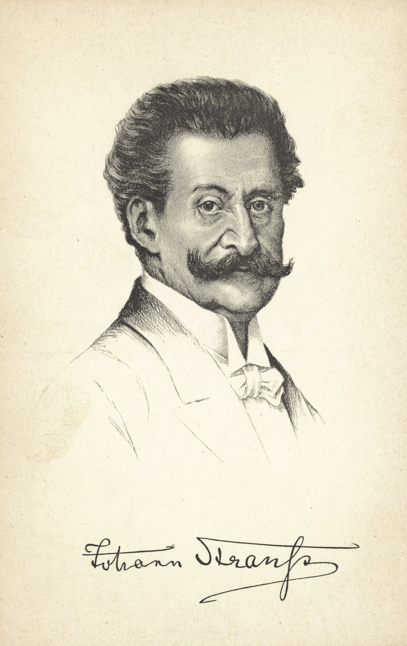 Johann Strauss el Joven (litografía) de European School