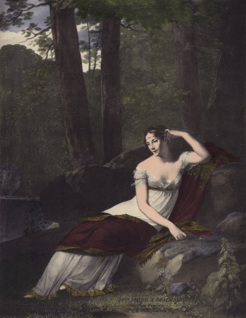 Josephine en Malmaison (litografía en color) de European School