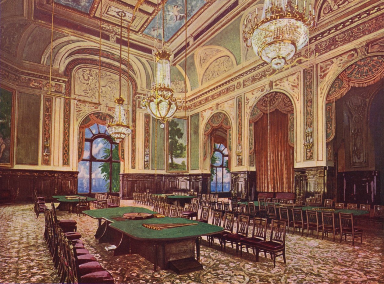 Monte-Carlo, La Nouvelle Salle (litografía en color) de European School