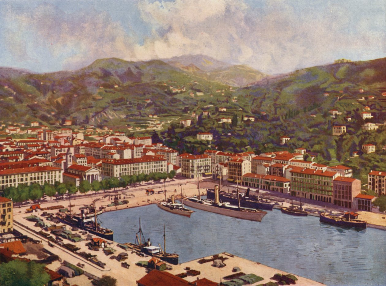 Niza, Le Port (litografía en color) de European School