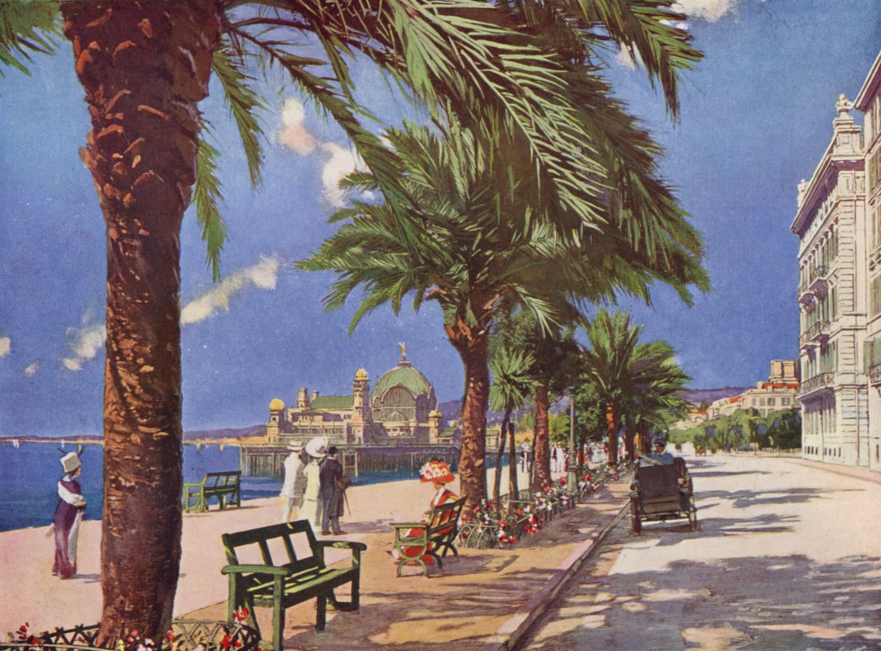Niza, Promenade du Midi (litografía en color) de European School