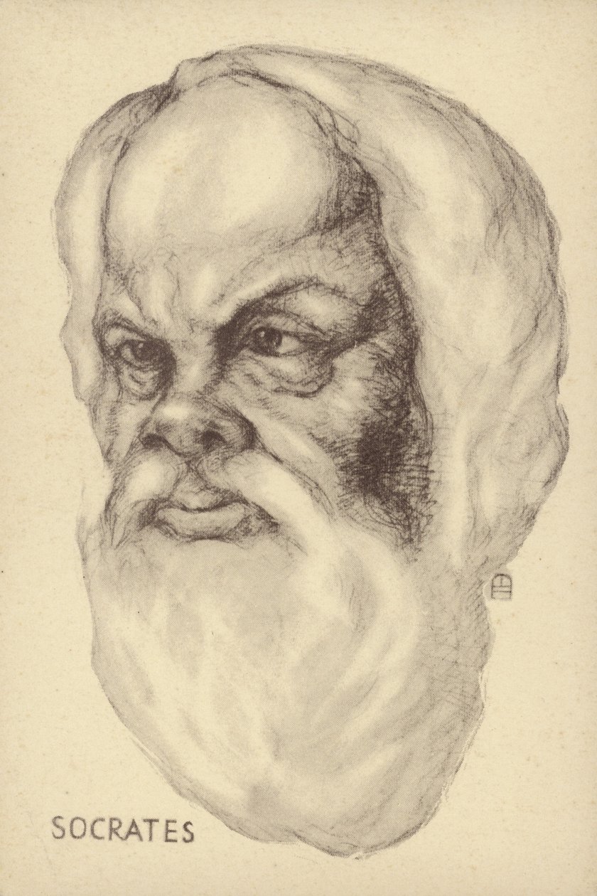 Sócrates (c469 a.C.-399 a.C.), filósofo de la Antigua Grecia (litografía) de European School