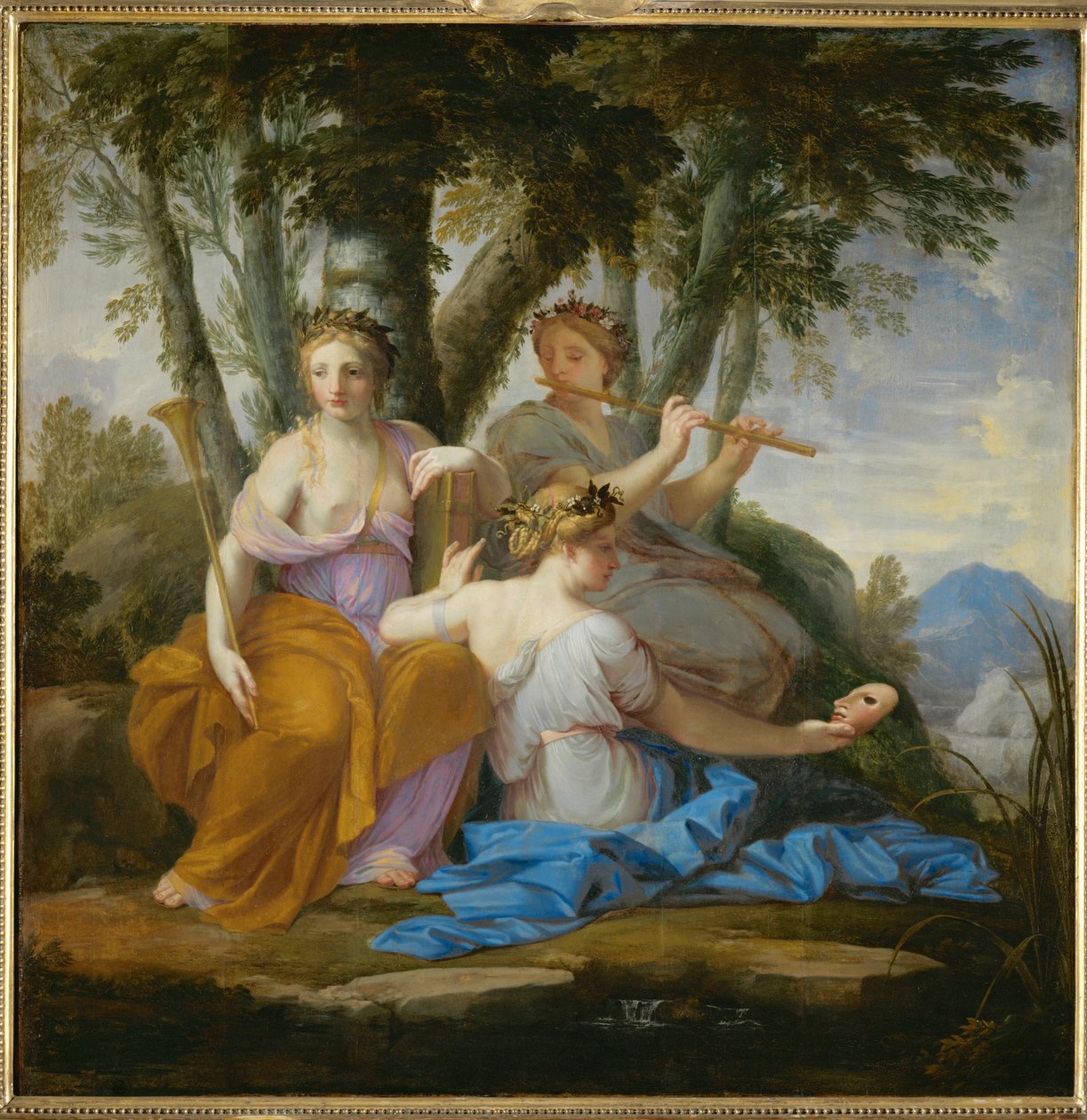 Clio, Euterpe et Thalia - Las musas Clio, Euterpe y Thalia ... de Eustache (studio of) Le Sueur