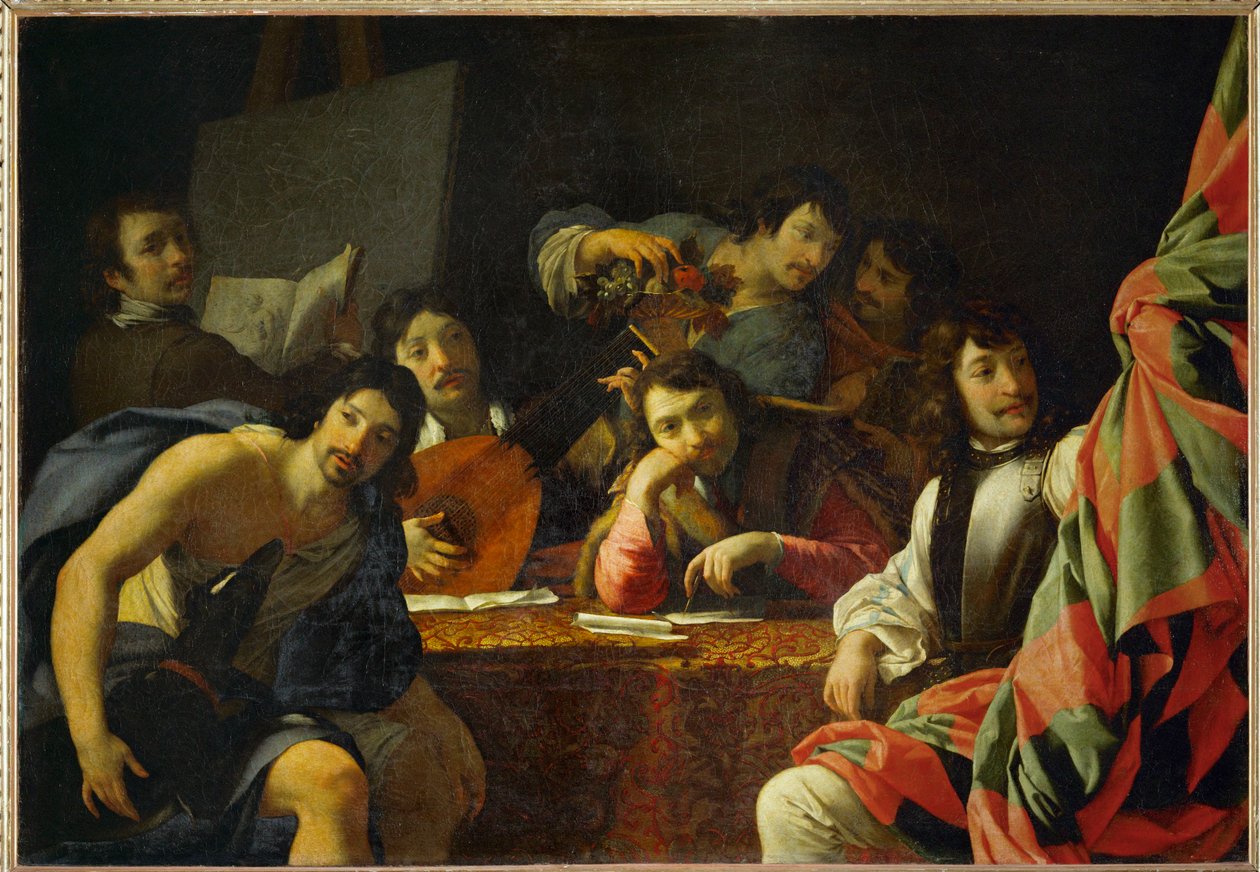 La Prudencia trae Paz y Abundancia ... de Eustache (studio of) Le Sueur