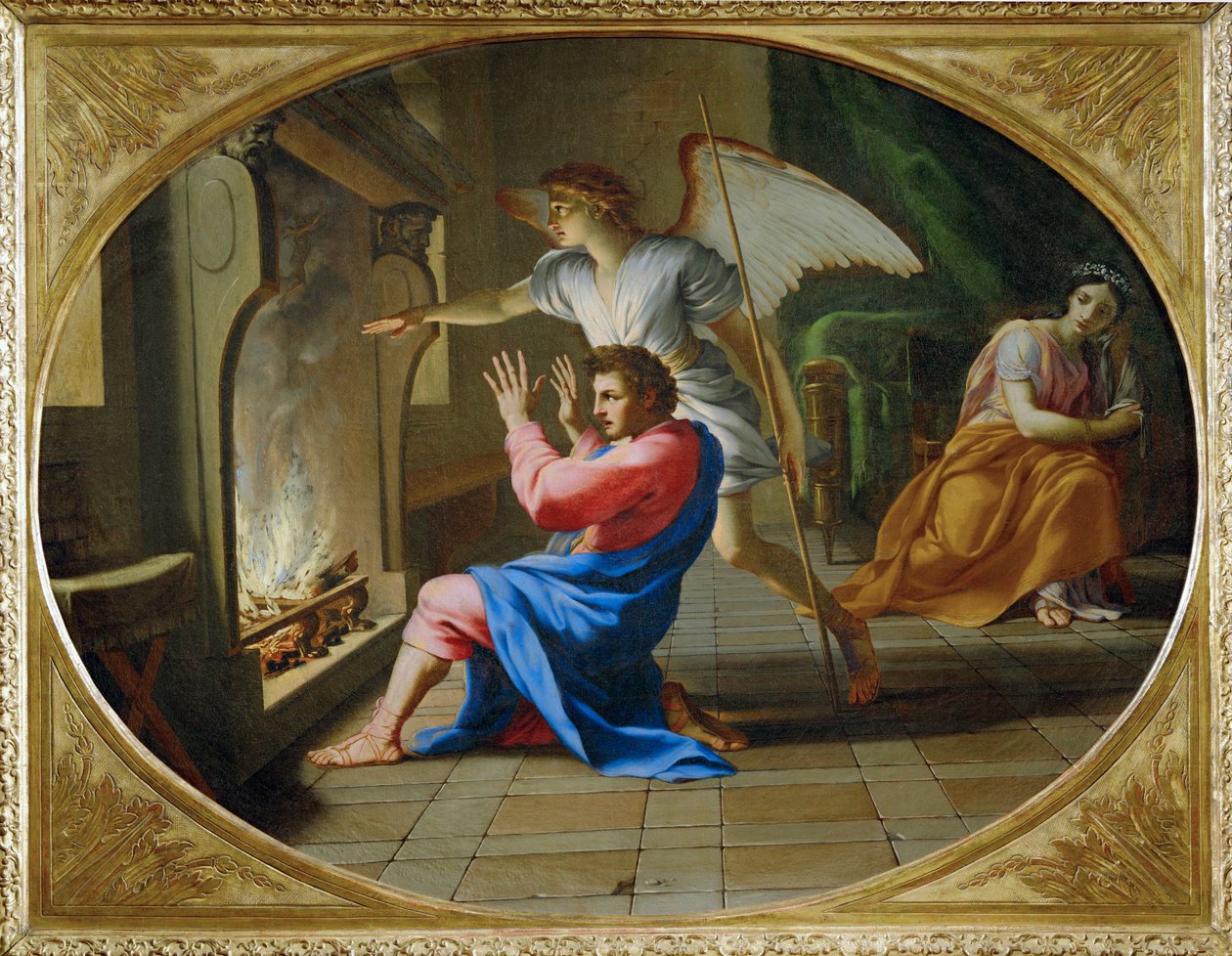La noche de bodas de Tobías y Sara - la noche de bodas ... de Eustache (studio of) Le Sueur