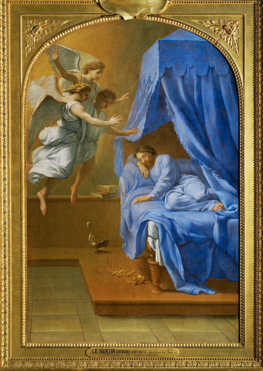 Le songe de Saint Bruno - El sueño de San Bruno ... de Eustache (studio of) Le Sueur