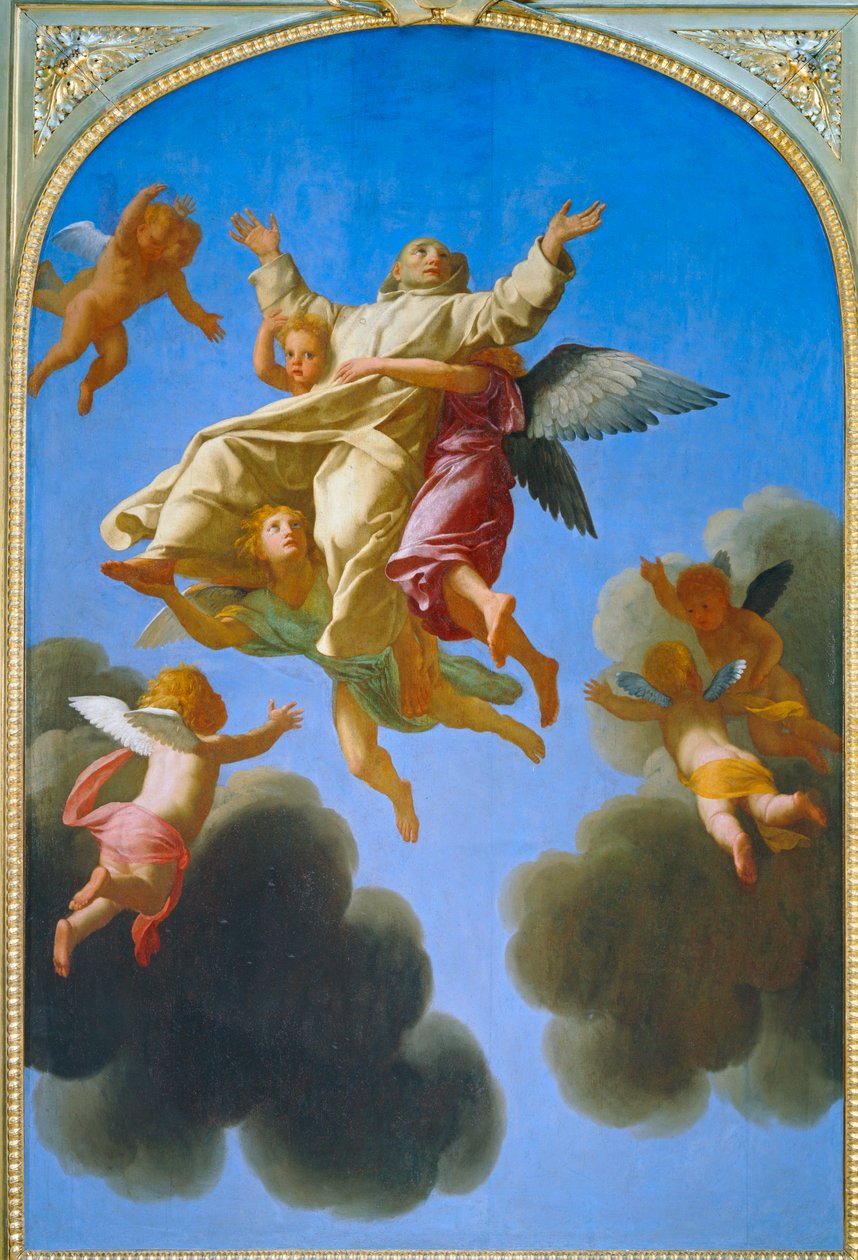 Saint Bruno est enleve au ciel - Ascensión de San Bruno al cielo ... de Eustache (studio of) Le Sueur