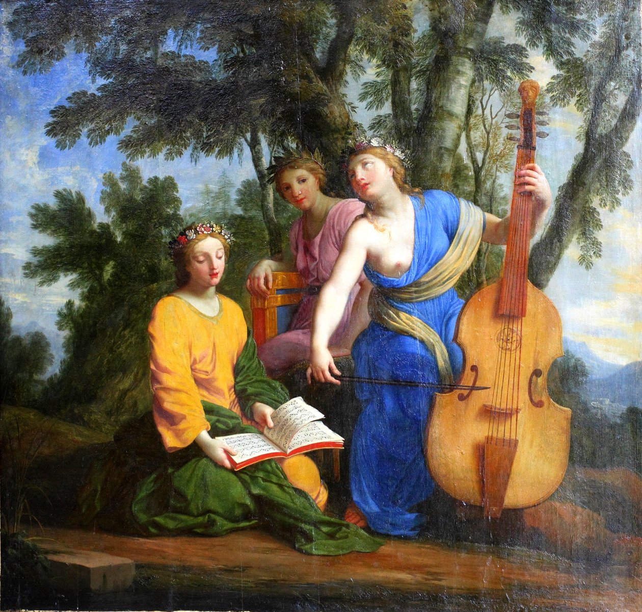 Francés: Melpomène, Érato et Polymnie Melpomene, Erato and Polyhymnia de Eustache Le Sueur