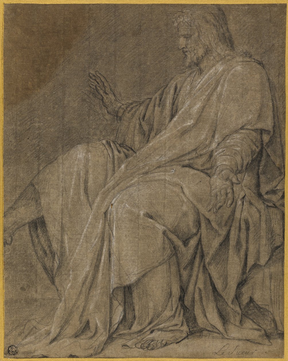 Estudio para San Luis curando a los enfermos de Eustache Le Sueur