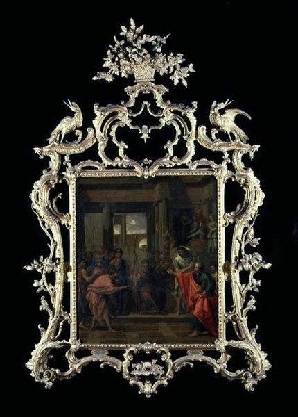 Dos filósofos discutiendo frente a un emperador de Eustache Le Sueur