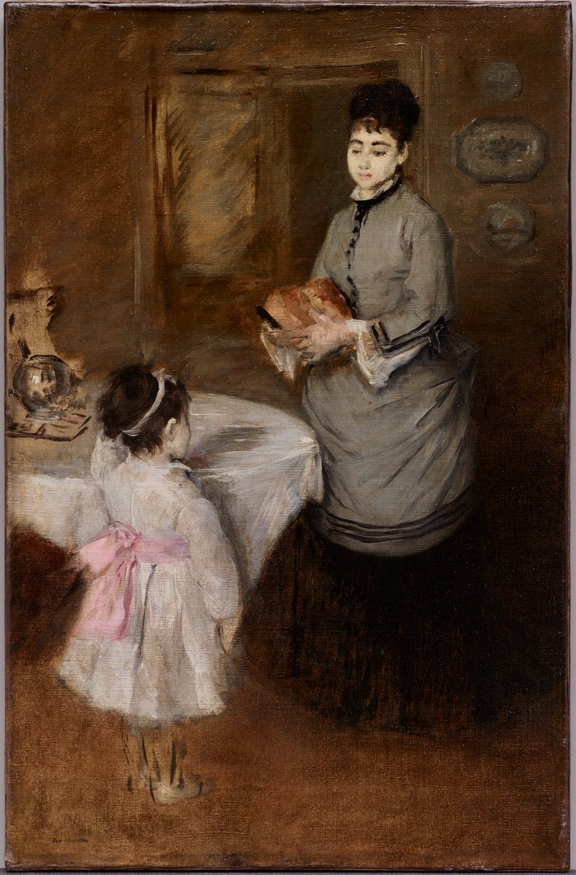 Afternoon Tea, c.1874 (óleo sobre lienzo) de Eva Gonzalès