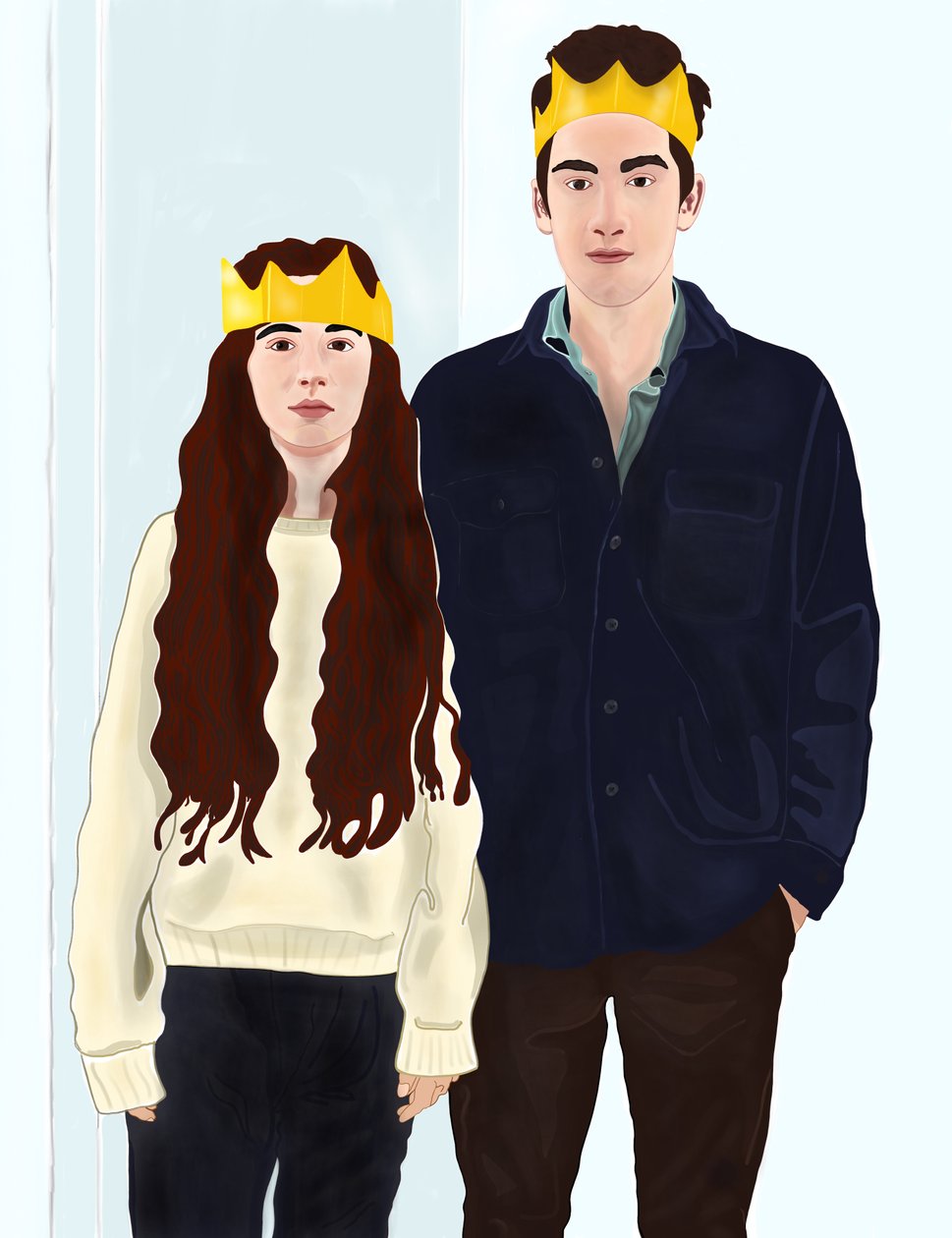 A and E on New Years Eve, Brooklyn (arte digital) de Evan Sklar
