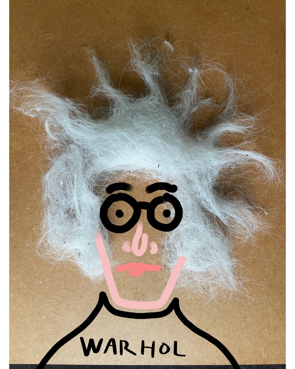 Andy Warhol (dibujo collage) de Evan Sklar