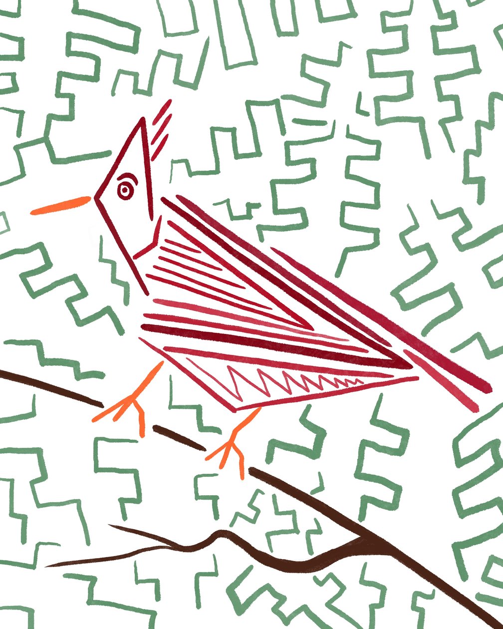 Cardinal, c.2020-24 (digital art) de Evan Sklar