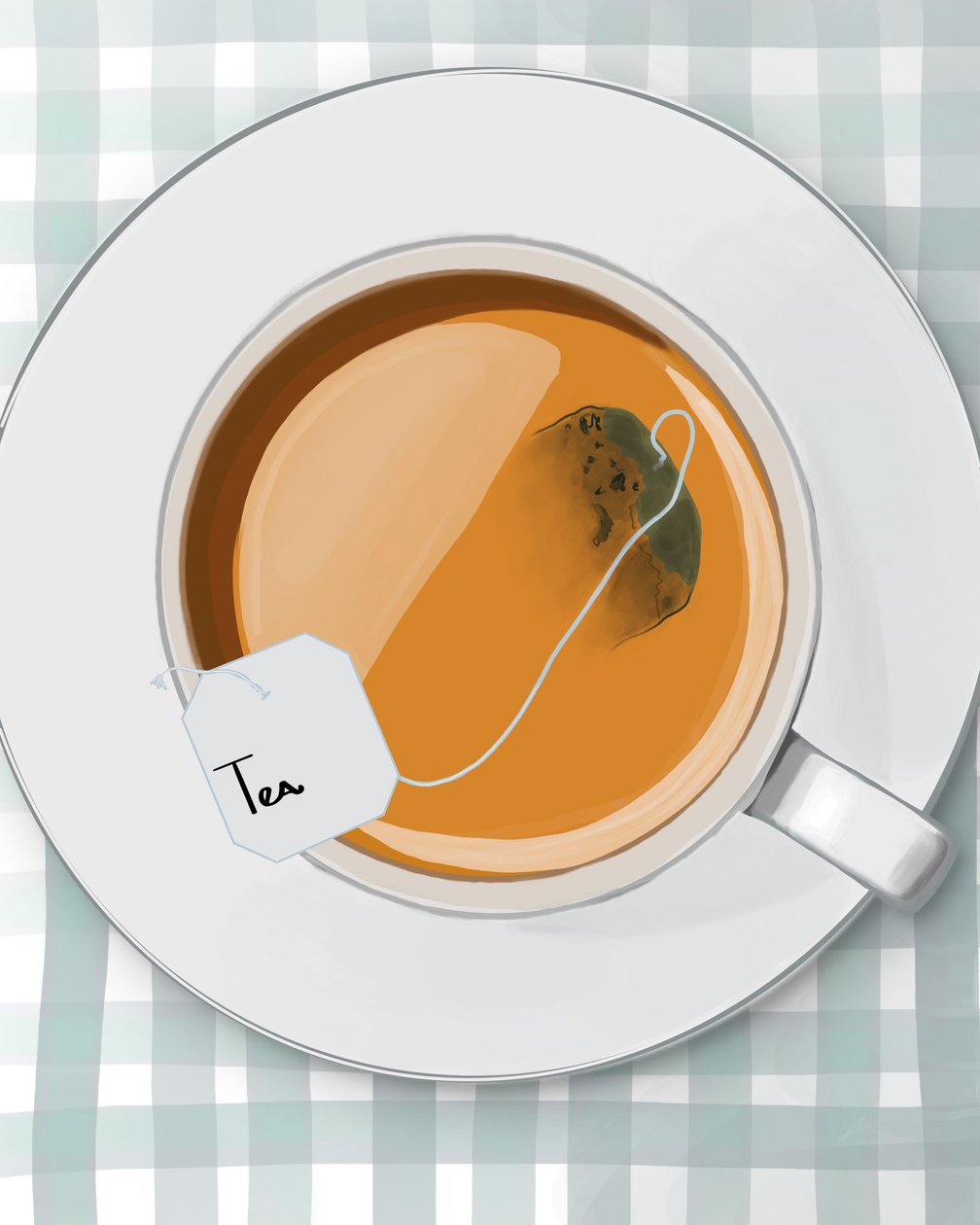 Taza de té, Brooklyn (arte digital) de Evan Sklar