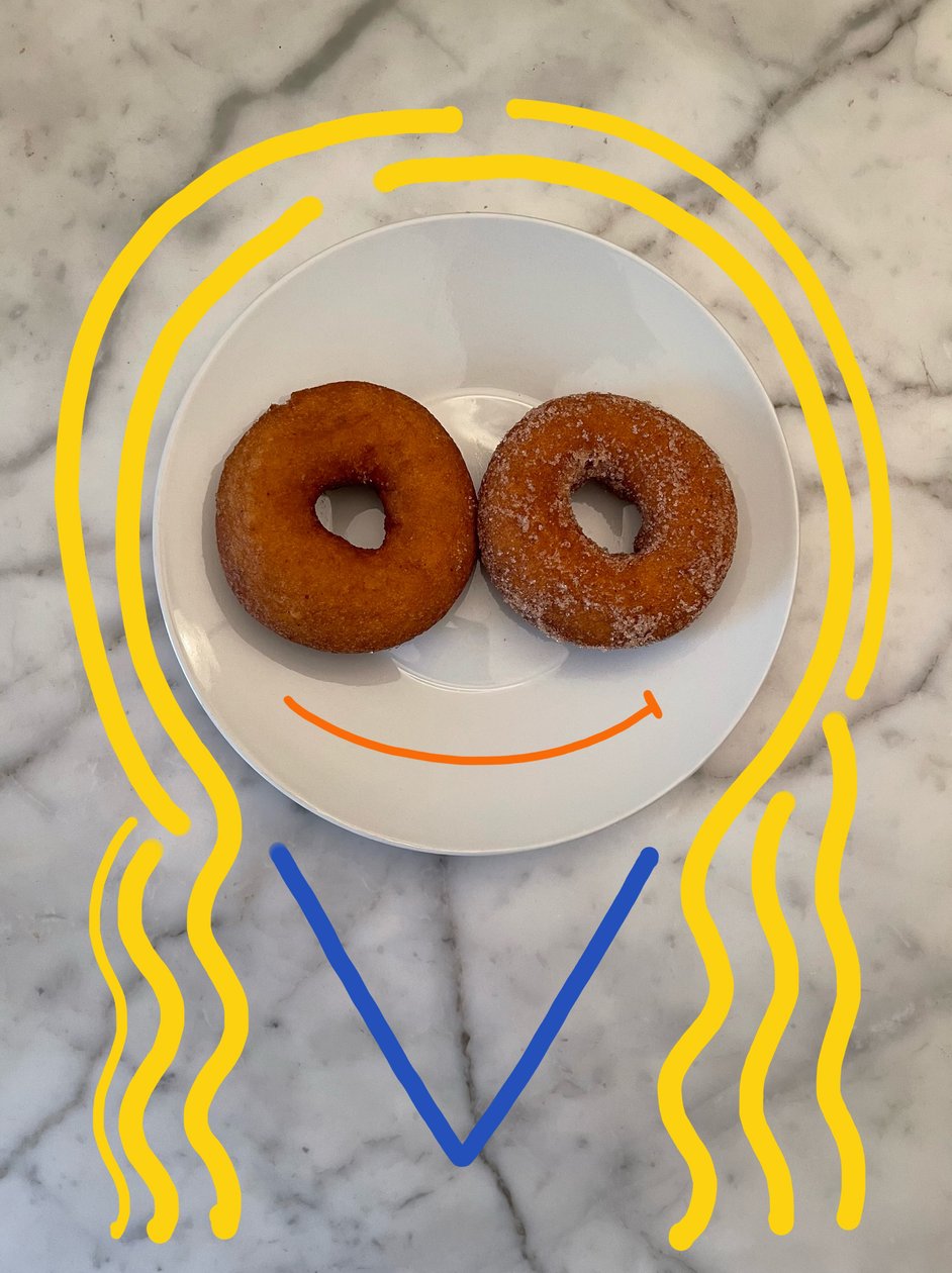 Donut Girl (dibujo fotográfico) de Evan Sklar