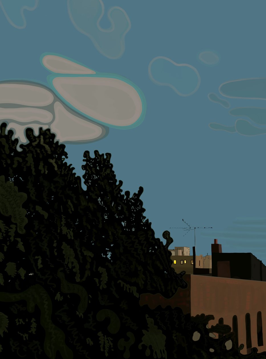 Dusk and 8th Street, Brooklyn (arte digital) de Evan Sklar