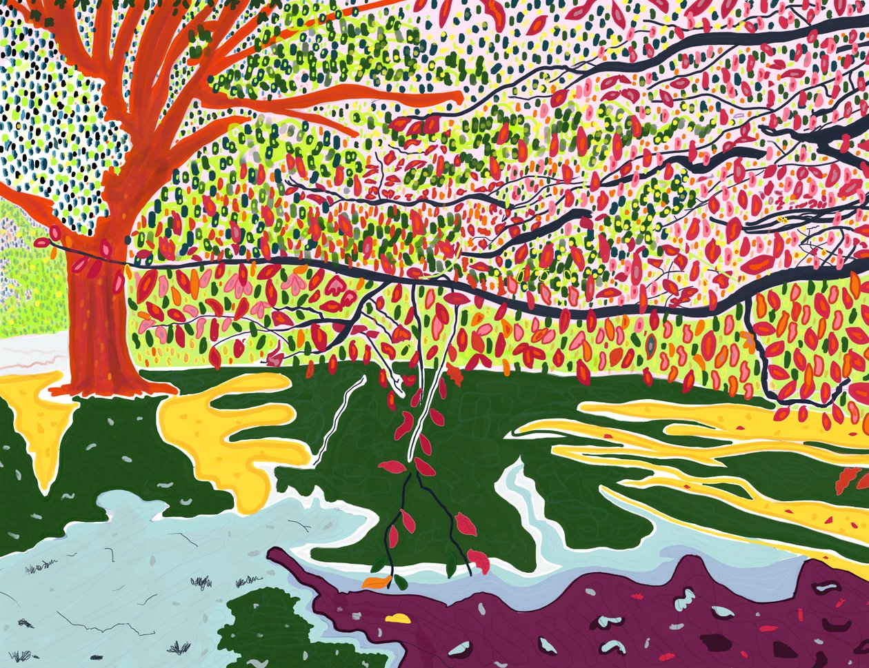 Principios de otoño, parque Prospekt (arte digital) de Evan Sklar