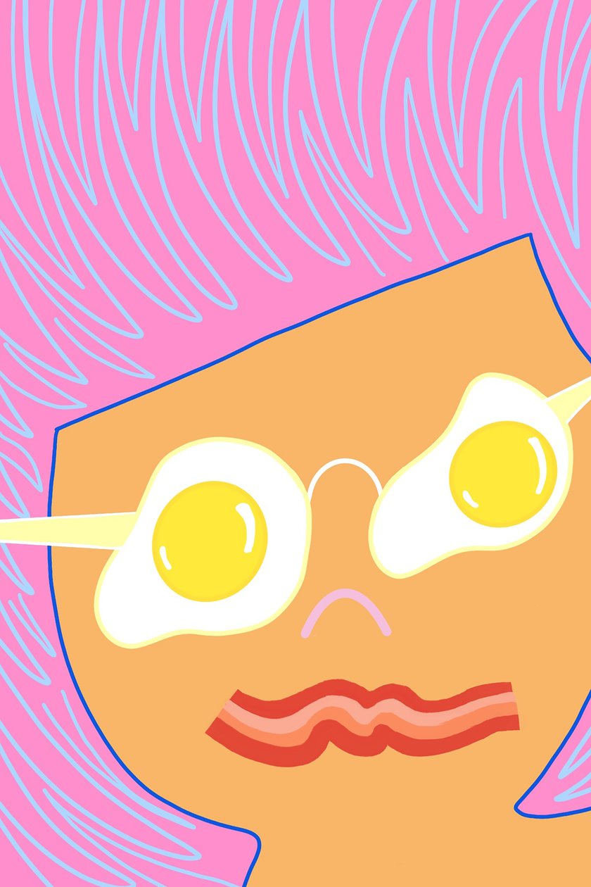 Huevos y beicon (arte digital) de Evan Sklar