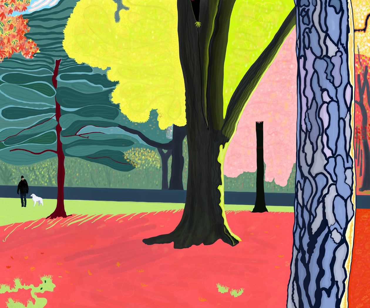 Otoño, Prospect Park (arte digital) de Evan Sklar