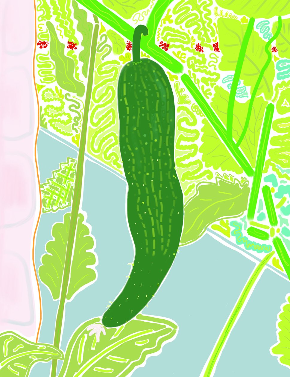 Primer pepino (arte digital) de Evan Sklar