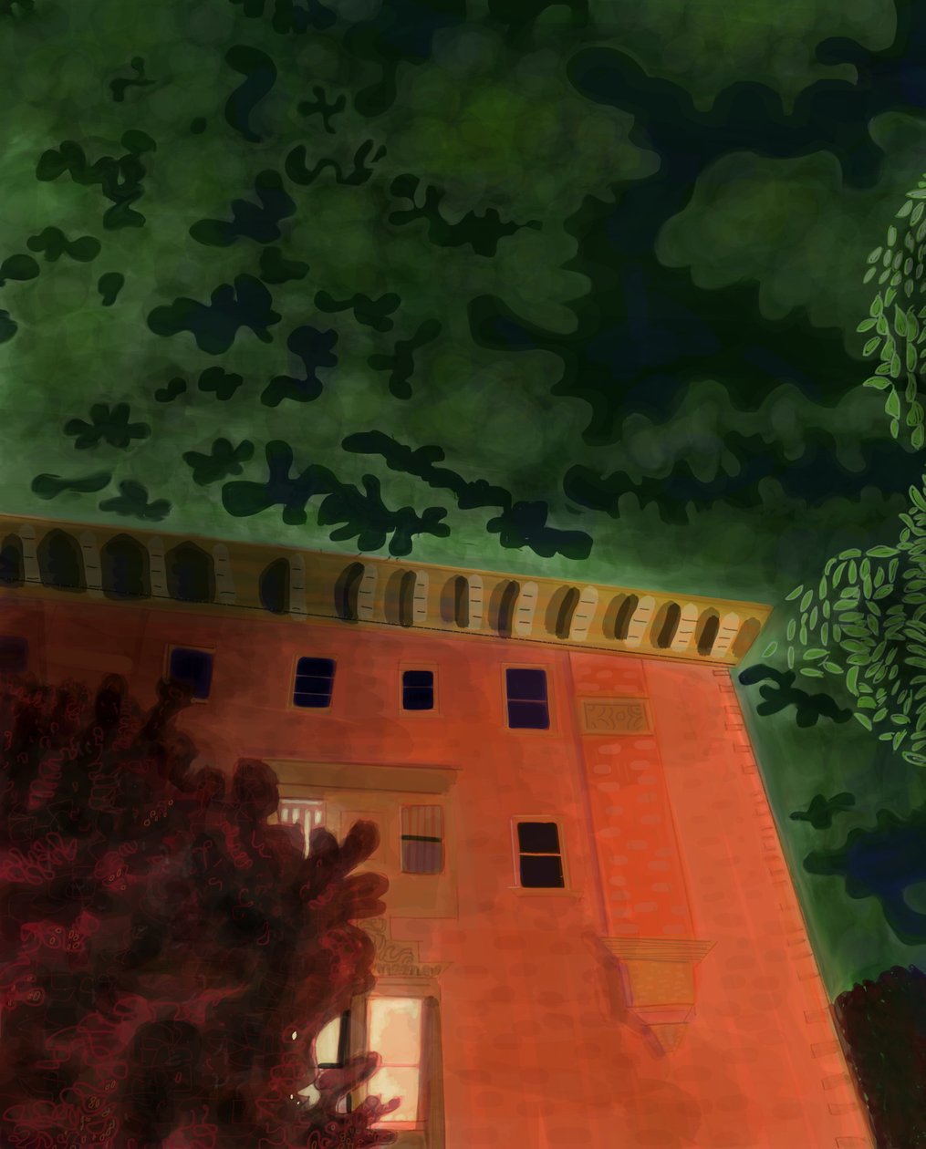 First Light, 7th Street y Prospect Park West (arte digital) de Evan Sklar
