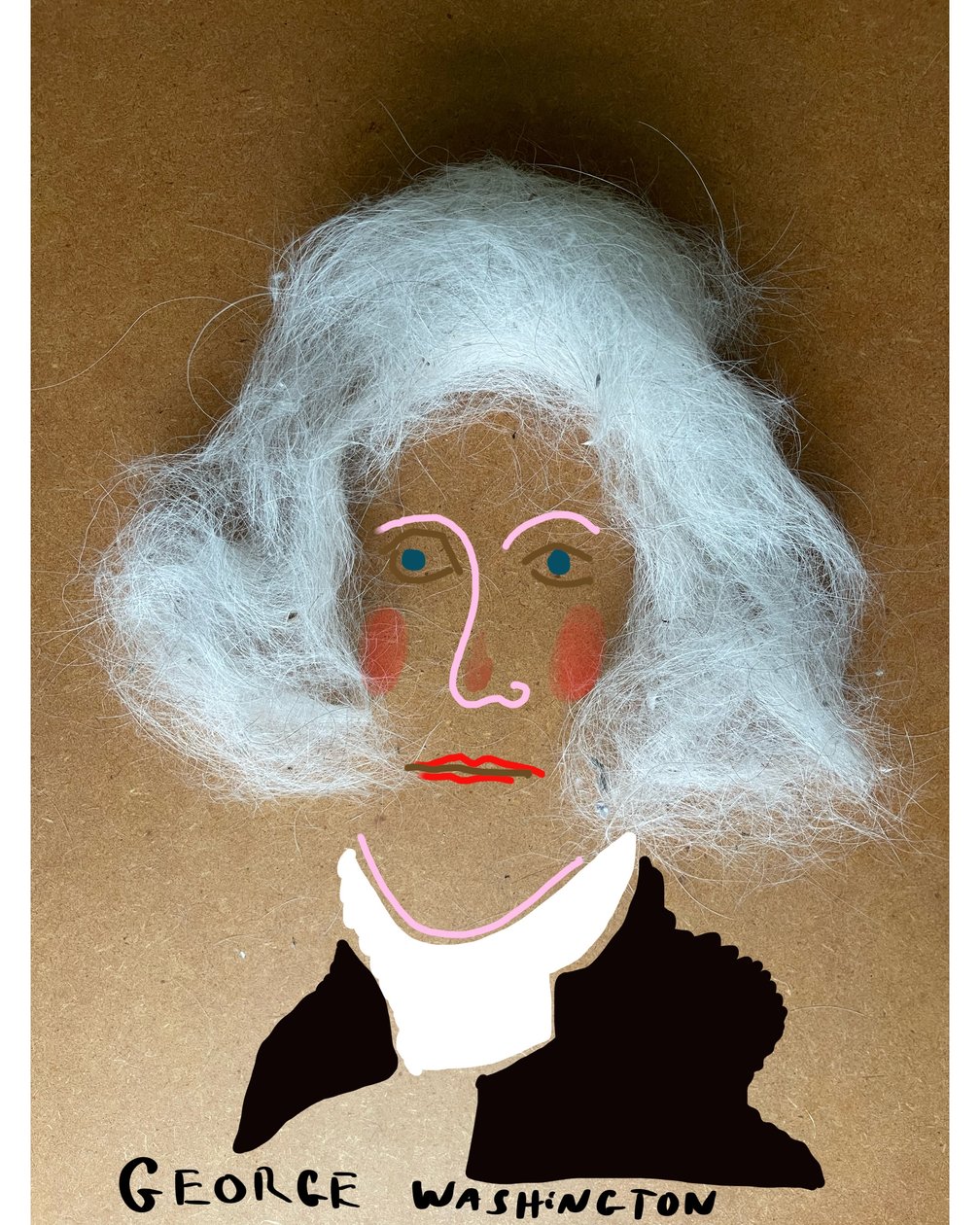 George Washington (dibujo collage) de Evan Sklar