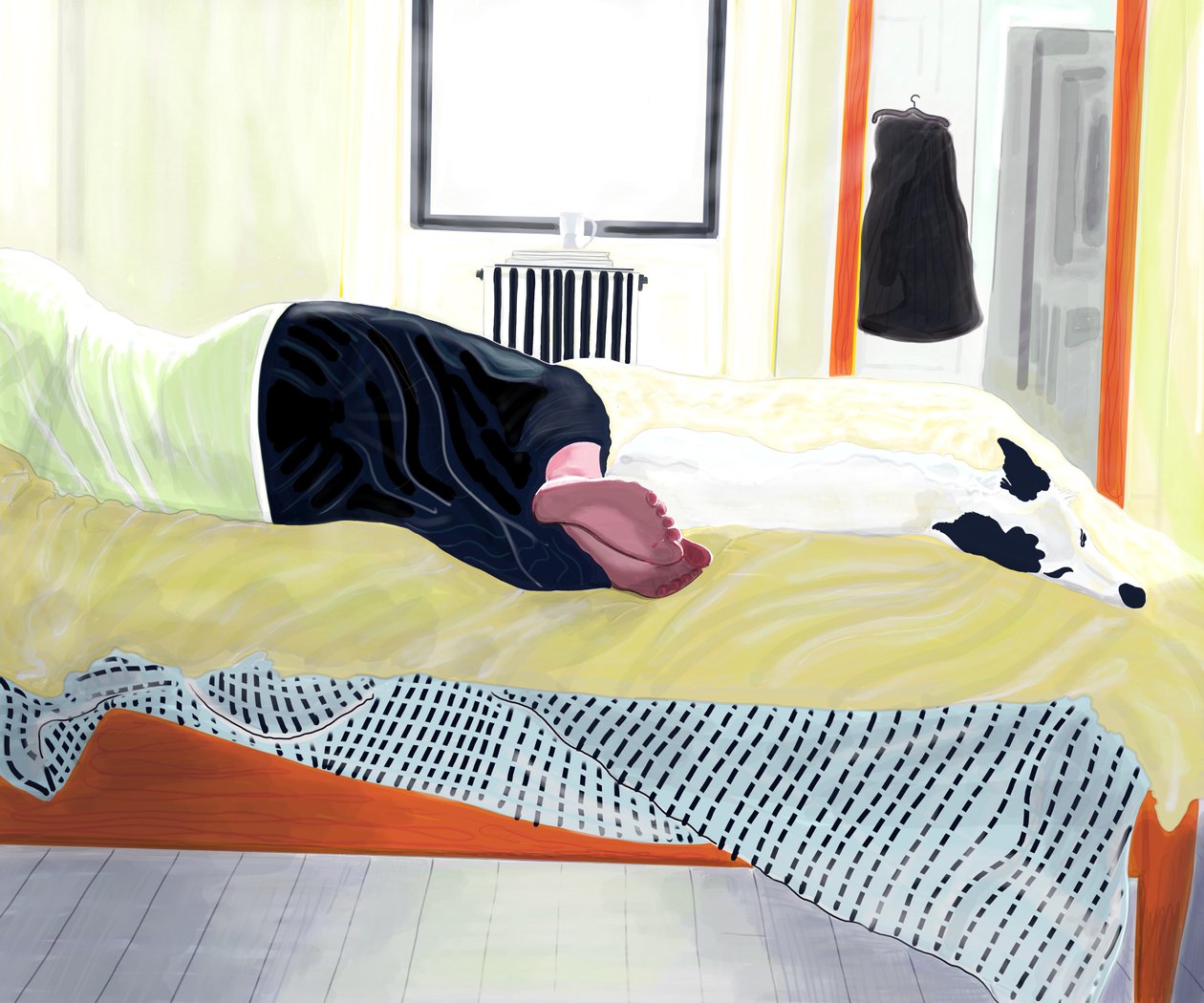Michelle y Minnie durmiendo la siesta, Brooklyn (arte digital) de Evan Sklar