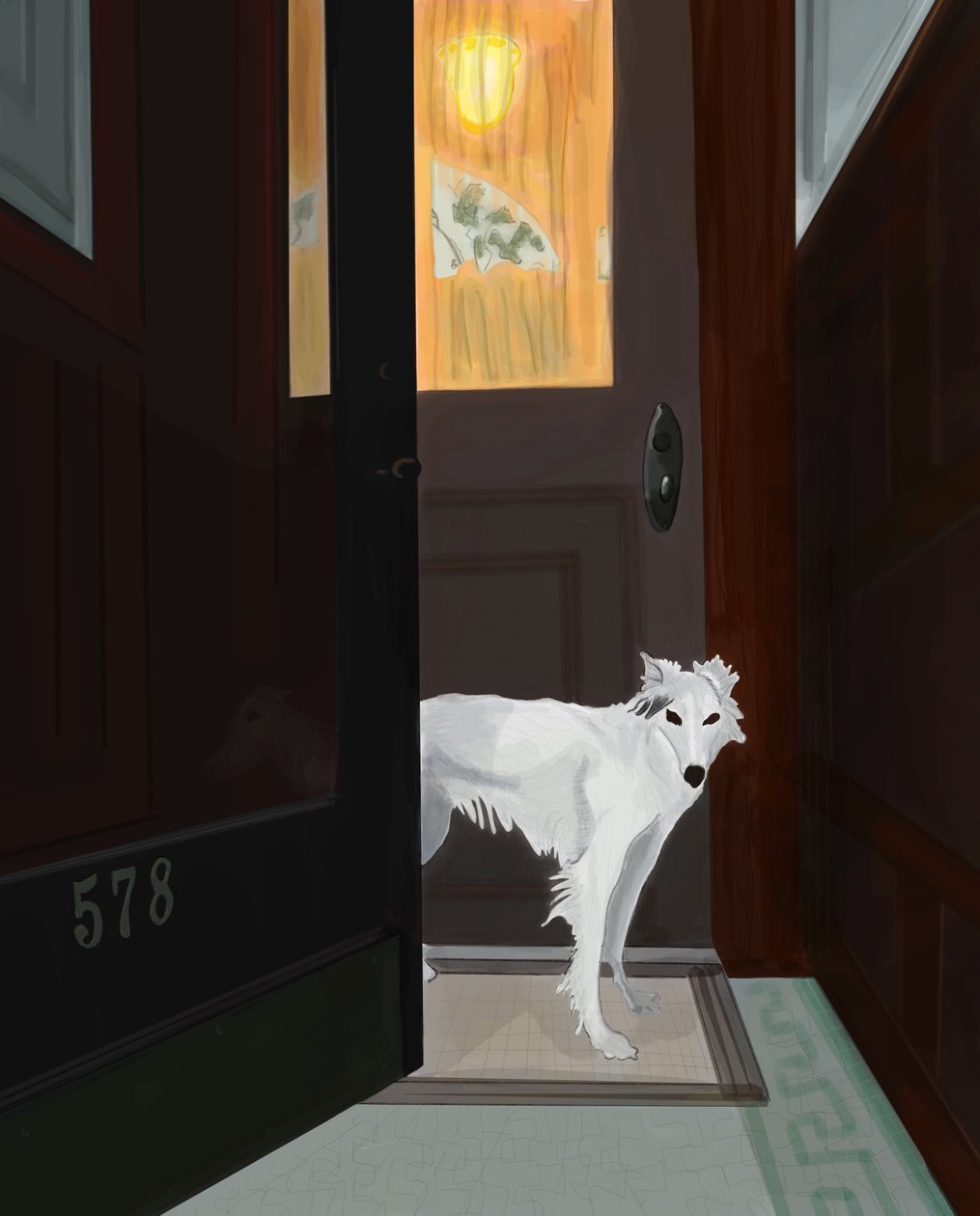Minnie In Vestibule , Brooklyn (arte digital) de Evan Sklar
