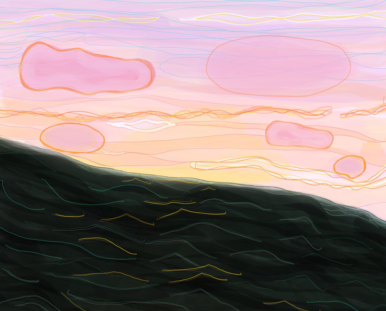 Océano al atardecer de Evan Sklar