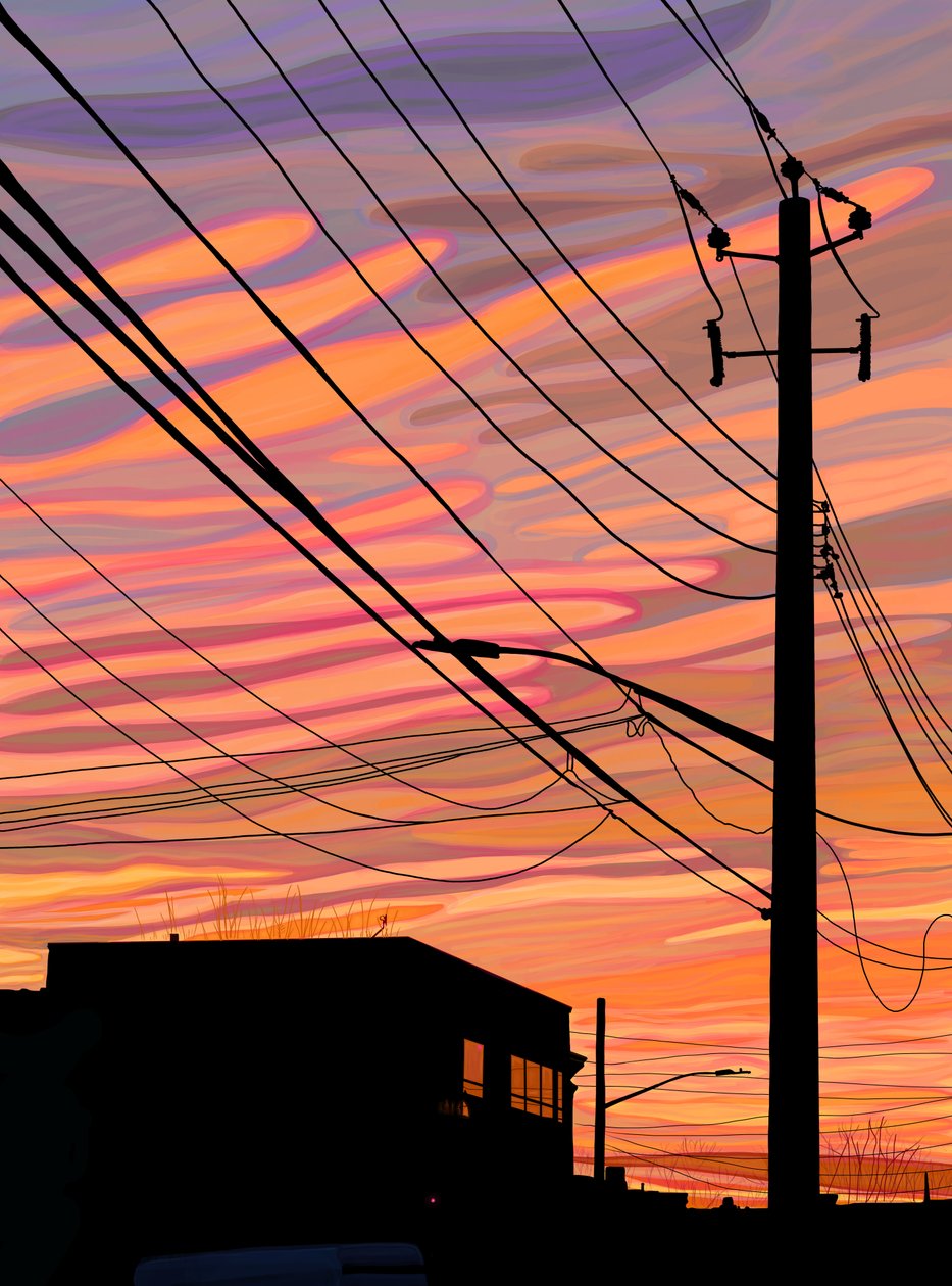 Red Hook, Brooklyn, Amanecer (arte digital) de Evan Sklar