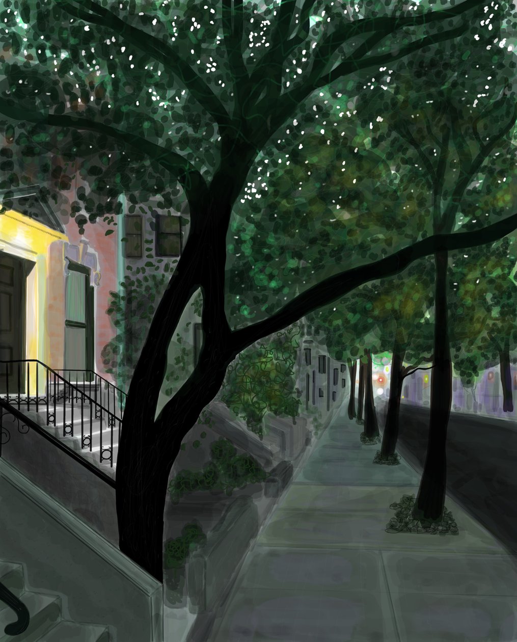 Top of Block, Brooklyn (arte digital) de Evan Sklar