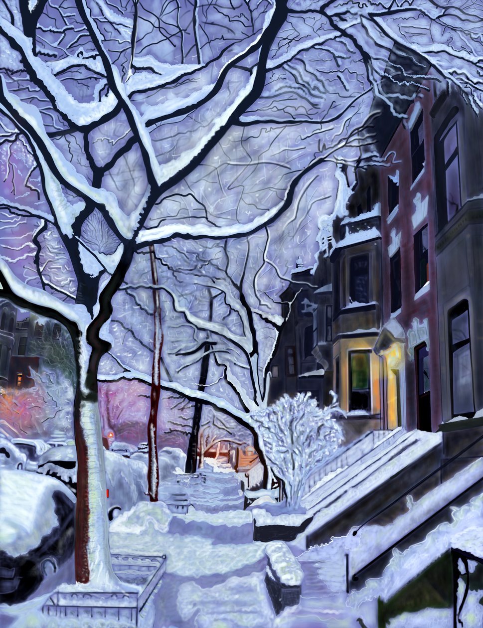 Nieve húmeda, First Light, Brooklyn (arte digital) de Evan Sklar