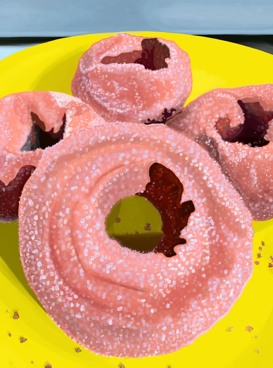 donuts de canela y azúcar (arte digital) de Evan Sklar