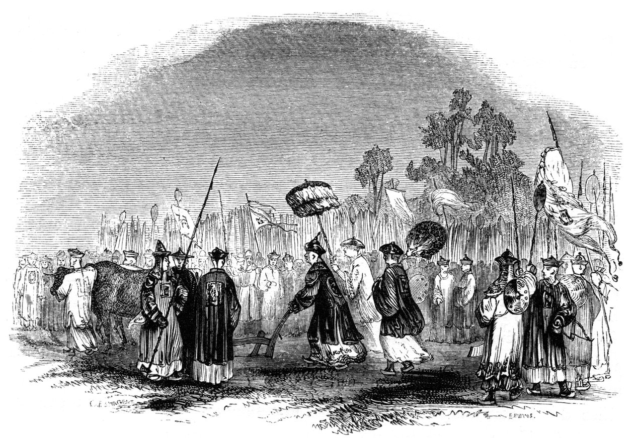 El festival anual de primavera, 1847 de Evans