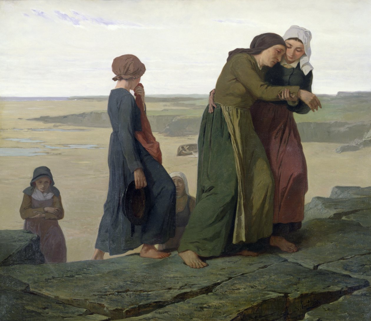 La viuda o La familia del pescador de Evariste Vital Luminais