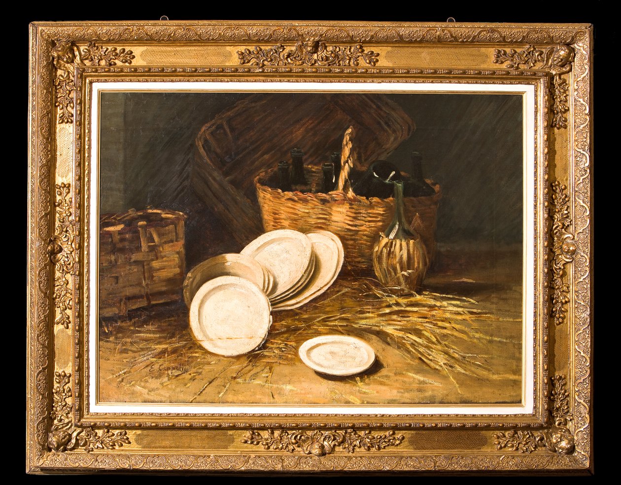 Naturaleza muerta (óleo sobre lienzo) de Evaristo Cappelli