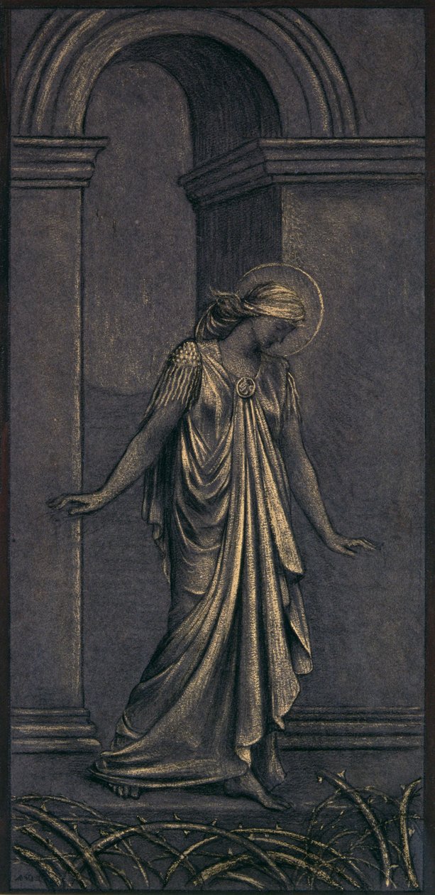 Estudio Terminado para El Camino Espinoso, c.1897 de Evelyn De Morgan