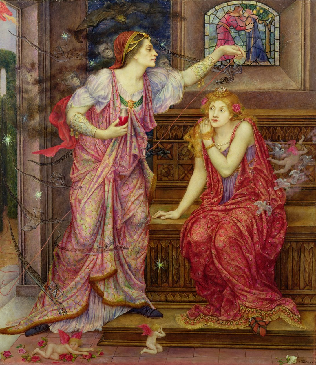 La Reina Leonor y la Bella Rosamunda de Evelyn De Morgan