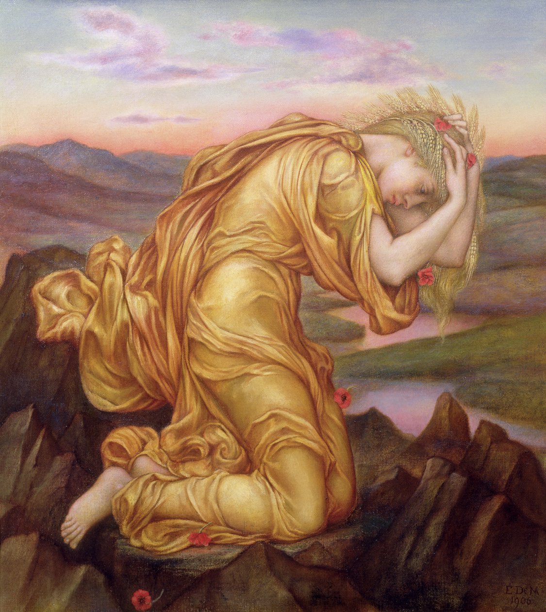Deméter llorando por Perséfone, 1906 de Evelyn De Morgan