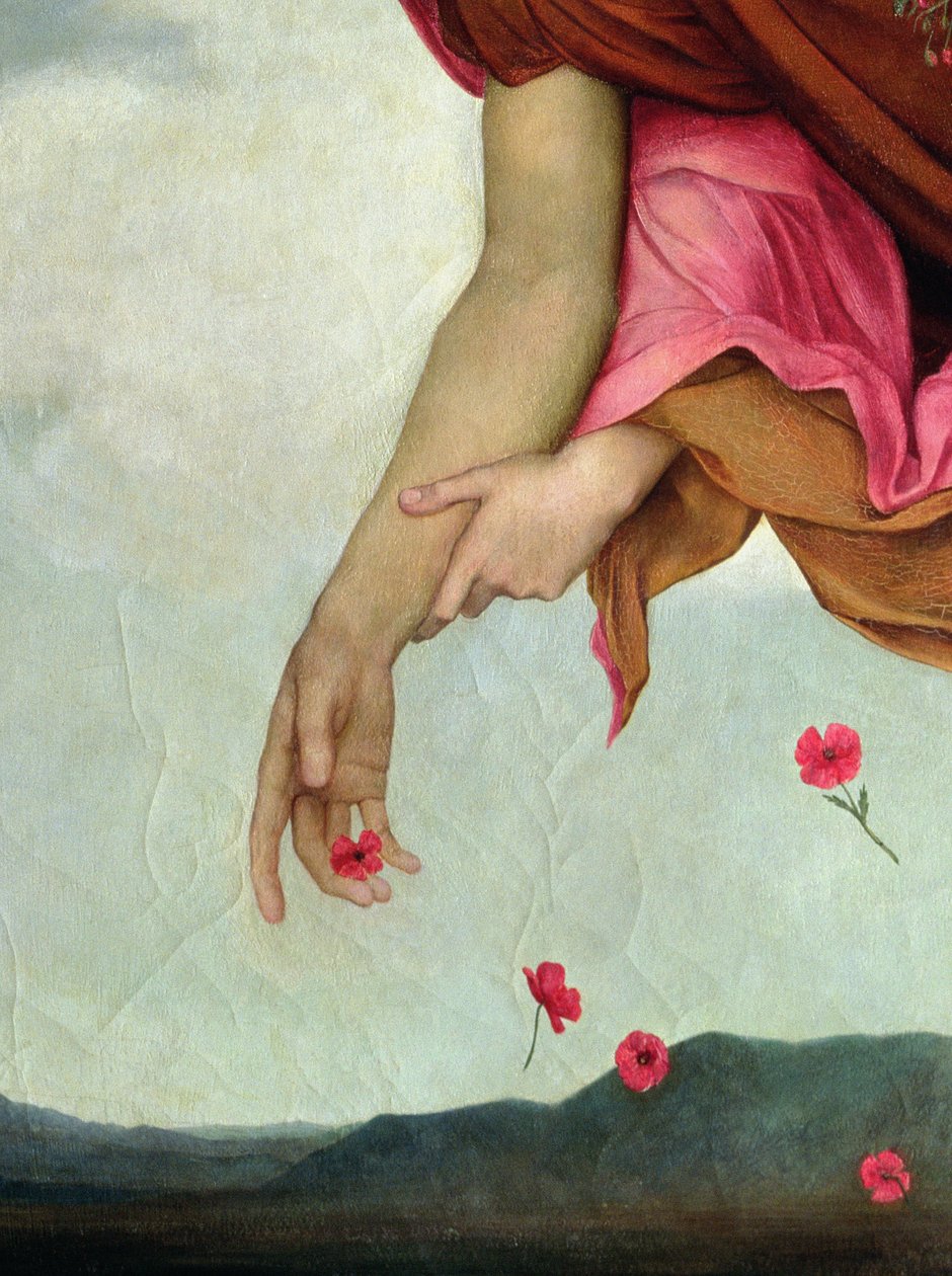 Noche y Sueño, 1878 (detalle) de Evelyn De Morgan
