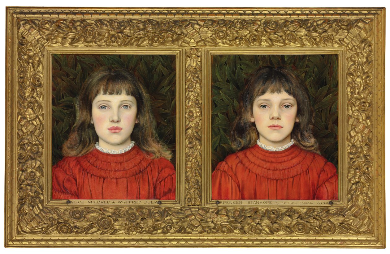 Retratos de Alice Mildred y Winifred Julia Spencer Stanhope, 1884 de Evelyn De Morgan