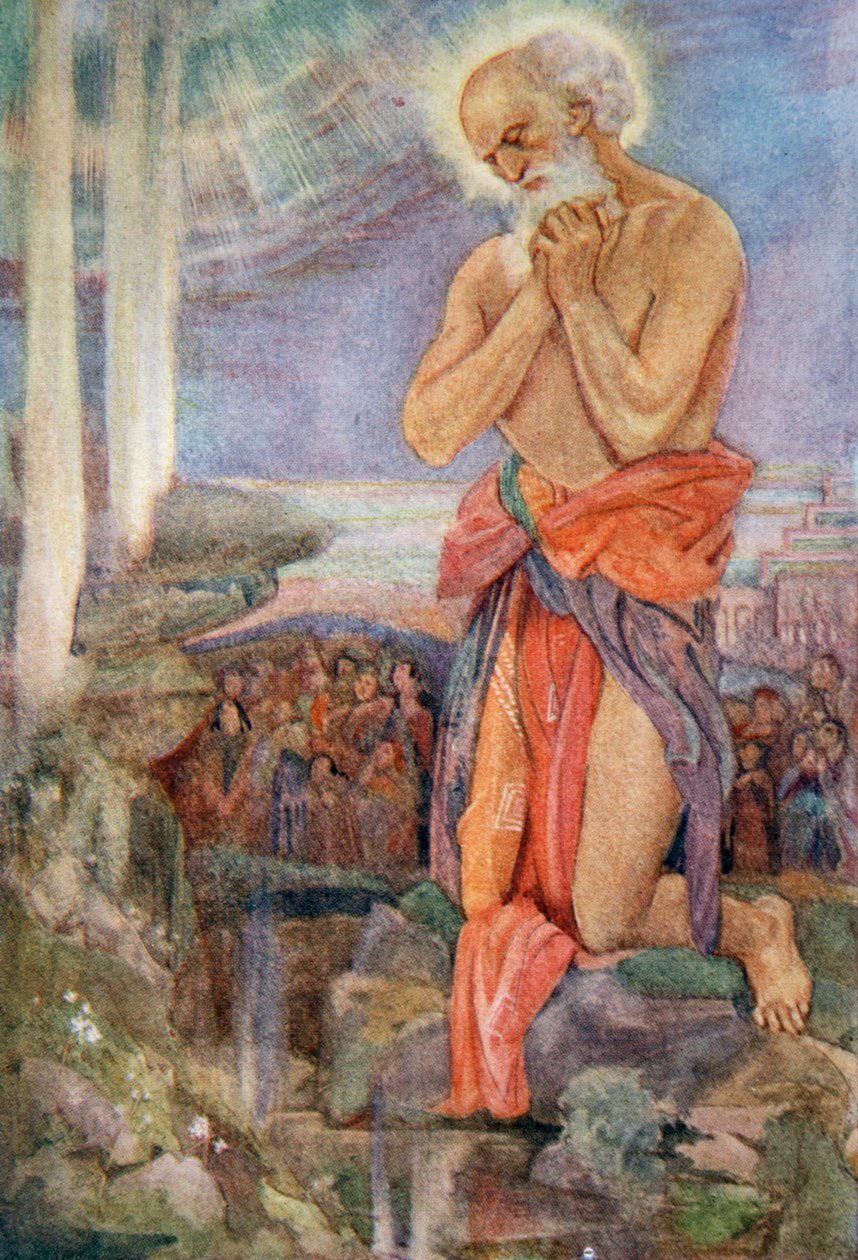 Elías prevaleciendo sobre los sacerdotes de Baal, 1916 de Evelyn Paul