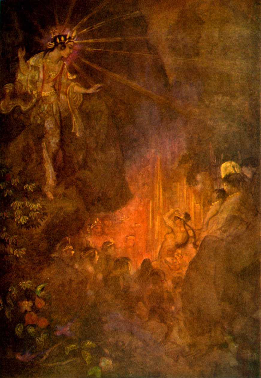 Uzume despierta la curiosidad de Ama-terasu, 1912 de Evelyn Paul