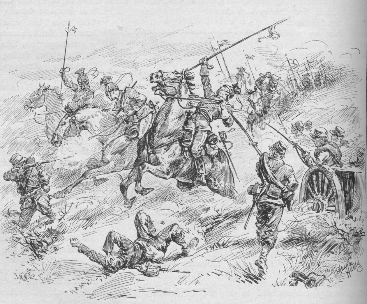 Carga de los 16º Ulanos, 1902 de Evelyn Stuart Hardy