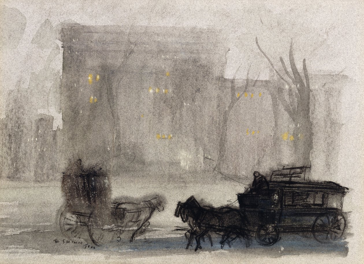 Vista de Nueva York - Washington Square de Everett Shinn