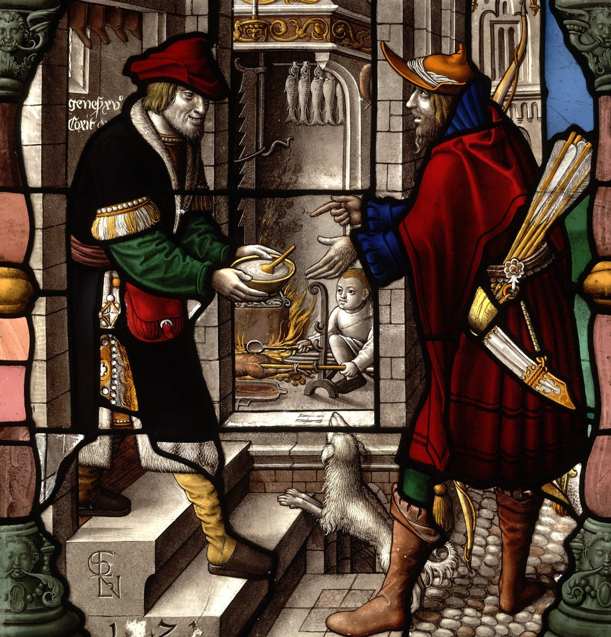 Esaú Renuncia a su Primogenitura; Jacob y Esaú con el Plato de Lentejas de Everhard Rensig