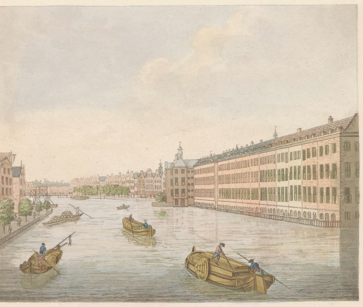 Vista del Binnen-Amstel, hacia 1810-1813 Vue du Blaauwe-Brug, premio de l