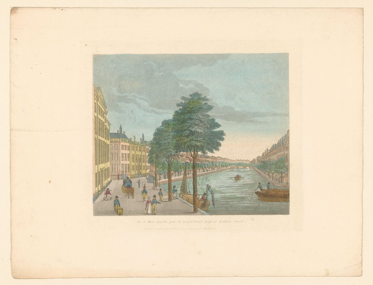 Vista del Herengracht cerca de la calle Spiegelstraat en Ámsterdam
Vue du Heere-Gracht, prise du Spiegel-Straat jusqu